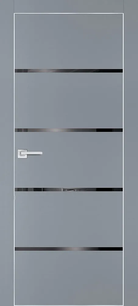 Фото Межкомнатная дверь PX-17  AL кромка с 4-х ст. Серый матовый