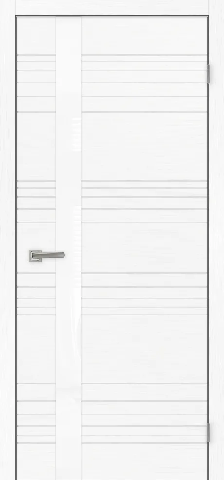 Фото Межкомнатная дверь Легенда Сити 1 стекло белое РАЛ 9010 Стекло Лакобель белое