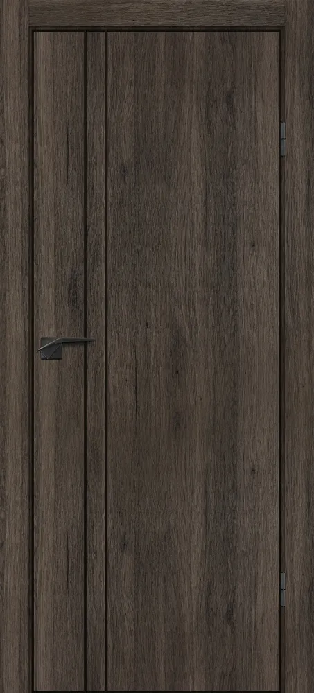 Фото Межкомнатная дверь P-20  черный молдинг PET,  кромка ABS черная c 4-х ст. Дуб темный